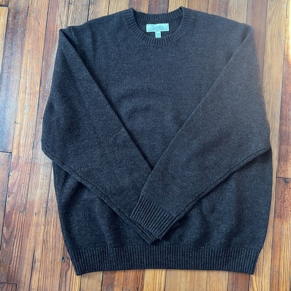 Cabela's Vintage 90's Men's Wool Blend Brown Crew Neck Long Sleeve Sweater - XLT - Picture 1 of 7